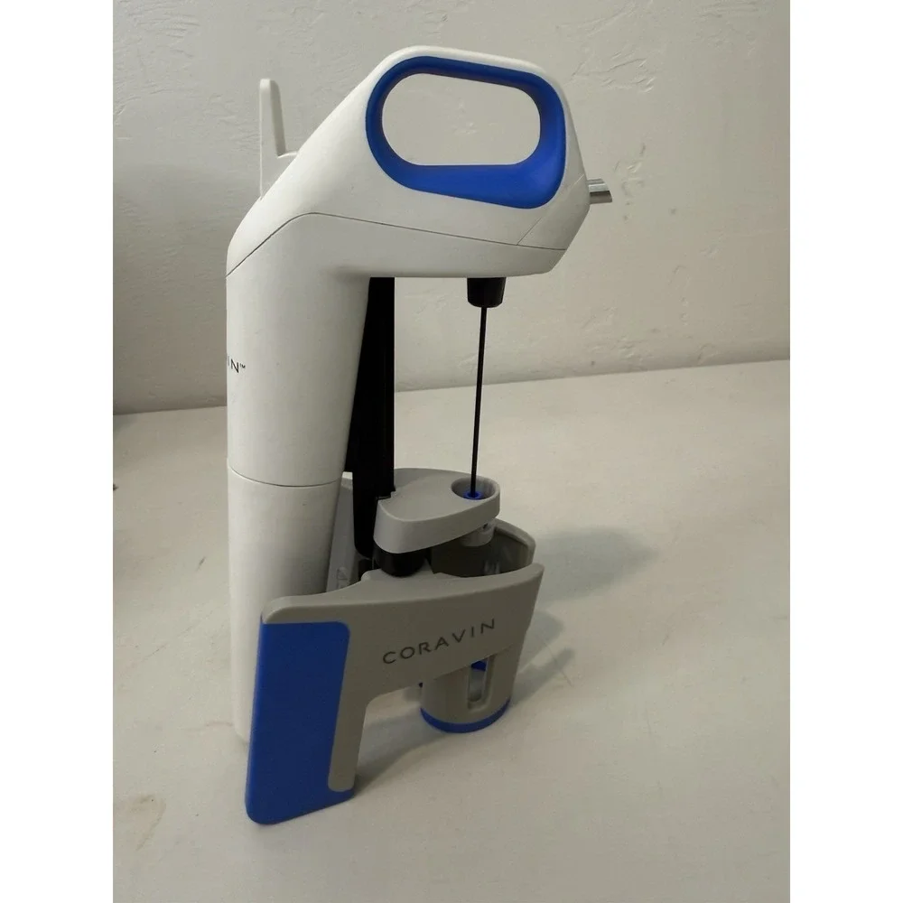 Coravin Model One Wine Bottle Opener Preservation System White Blue Preserver